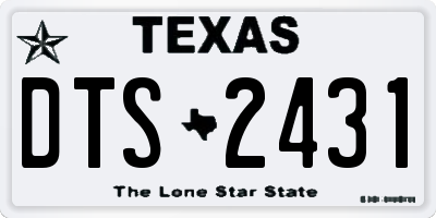 TX license plate DTS2431