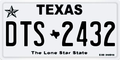 TX license plate DTS2432