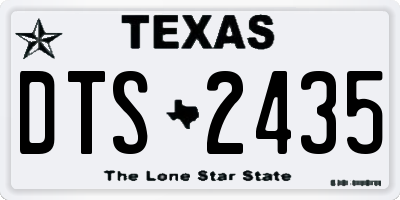 TX license plate DTS2435