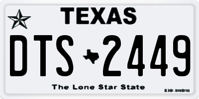 TX license plate DTS2449