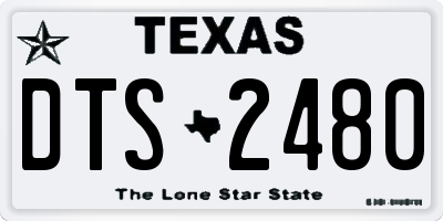 TX license plate DTS2480