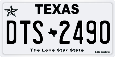 TX license plate DTS2490