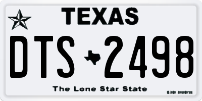 TX license plate DTS2498