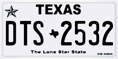 TX license plate DTS2532