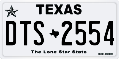 TX license plate DTS2554