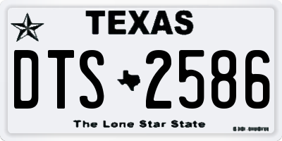 TX license plate DTS2586