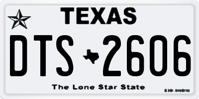 TX license plate DTS2606