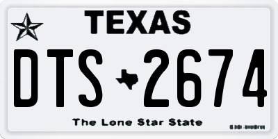 TX license plate DTS2674