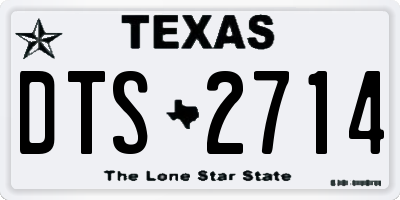TX license plate DTS2714