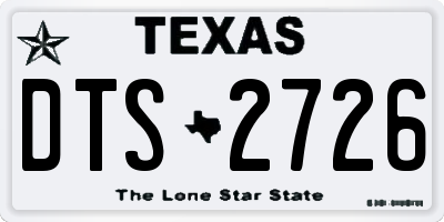 TX license plate DTS2726