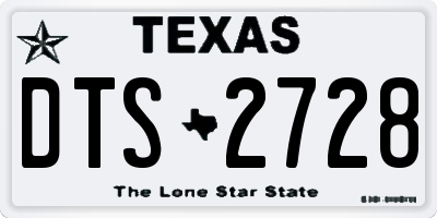 TX license plate DTS2728