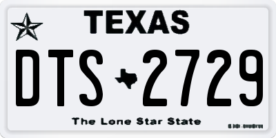 TX license plate DTS2729