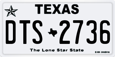 TX license plate DTS2736