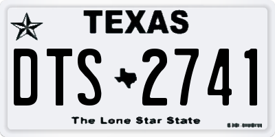 TX license plate DTS2741
