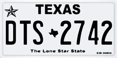 TX license plate DTS2742