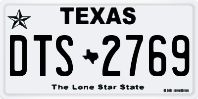 TX license plate DTS2769