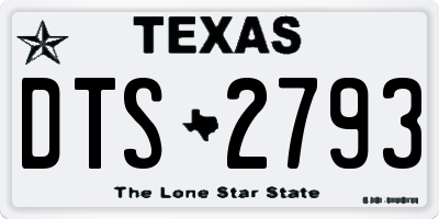 TX license plate DTS2793