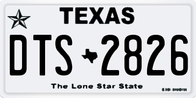 TX license plate DTS2826