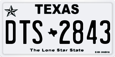 TX license plate DTS2843