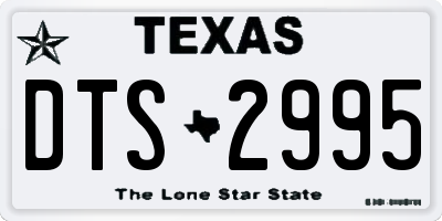 TX license plate DTS2995
