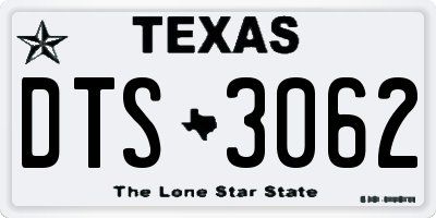 TX license plate DTS3062