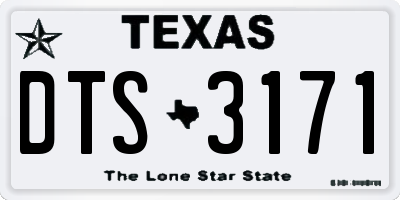 TX license plate DTS3171