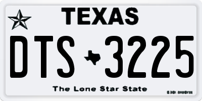 TX license plate DTS3225