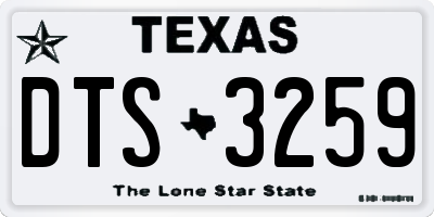 TX license plate DTS3259