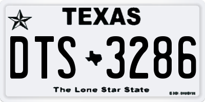TX license plate DTS3286