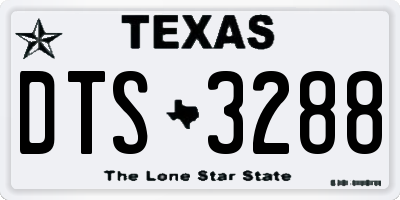 TX license plate DTS3288