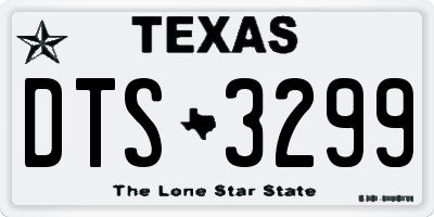 TX license plate DTS3299