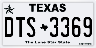 TX license plate DTS3369
