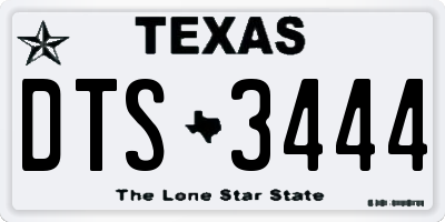 TX license plate DTS3444