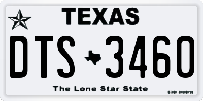 TX license plate DTS3460