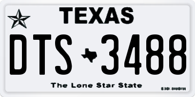 TX license plate DTS3488