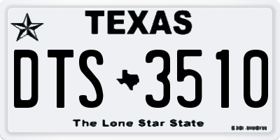 TX license plate DTS3510