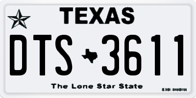 TX license plate DTS3611