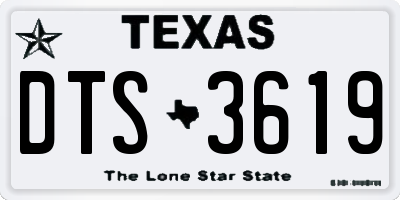 TX license plate DTS3619