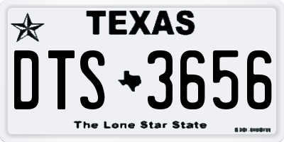 TX license plate DTS3656