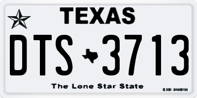 TX license plate DTS3713