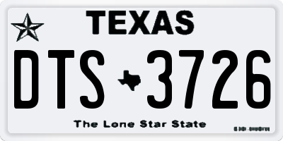 TX license plate DTS3726