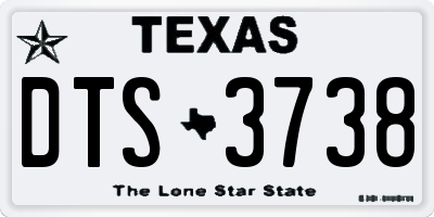 TX license plate DTS3738