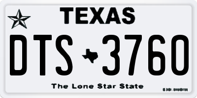 TX license plate DTS3760