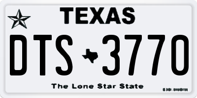 TX license plate DTS3770