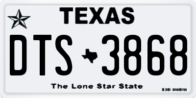 TX license plate DTS3868