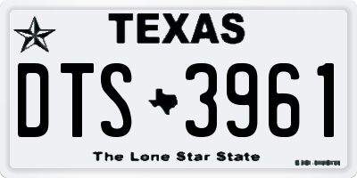 TX license plate DTS3961