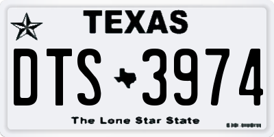 TX license plate DTS3974