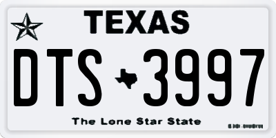 TX license plate DTS3997