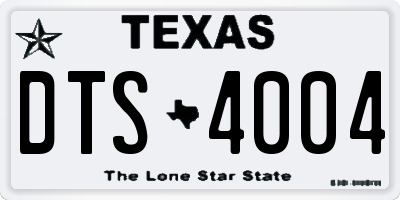 TX license plate DTS4004