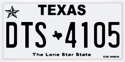 TX license plate DTS4105
